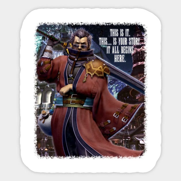 Final Fantasy X - Auron Sticker by Tenshi_no_Dogu